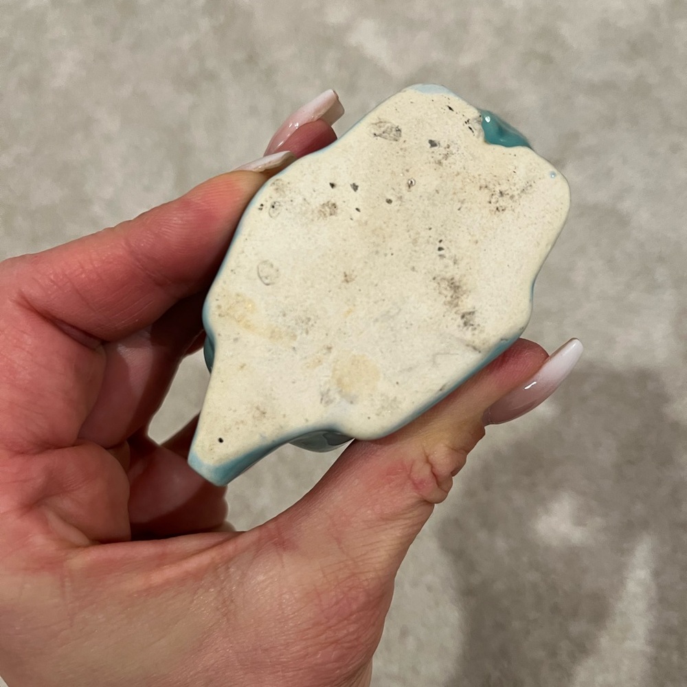 Vintage Ceramic Turquoise Blue Dog Figurine Planter - Picture 5 of 6